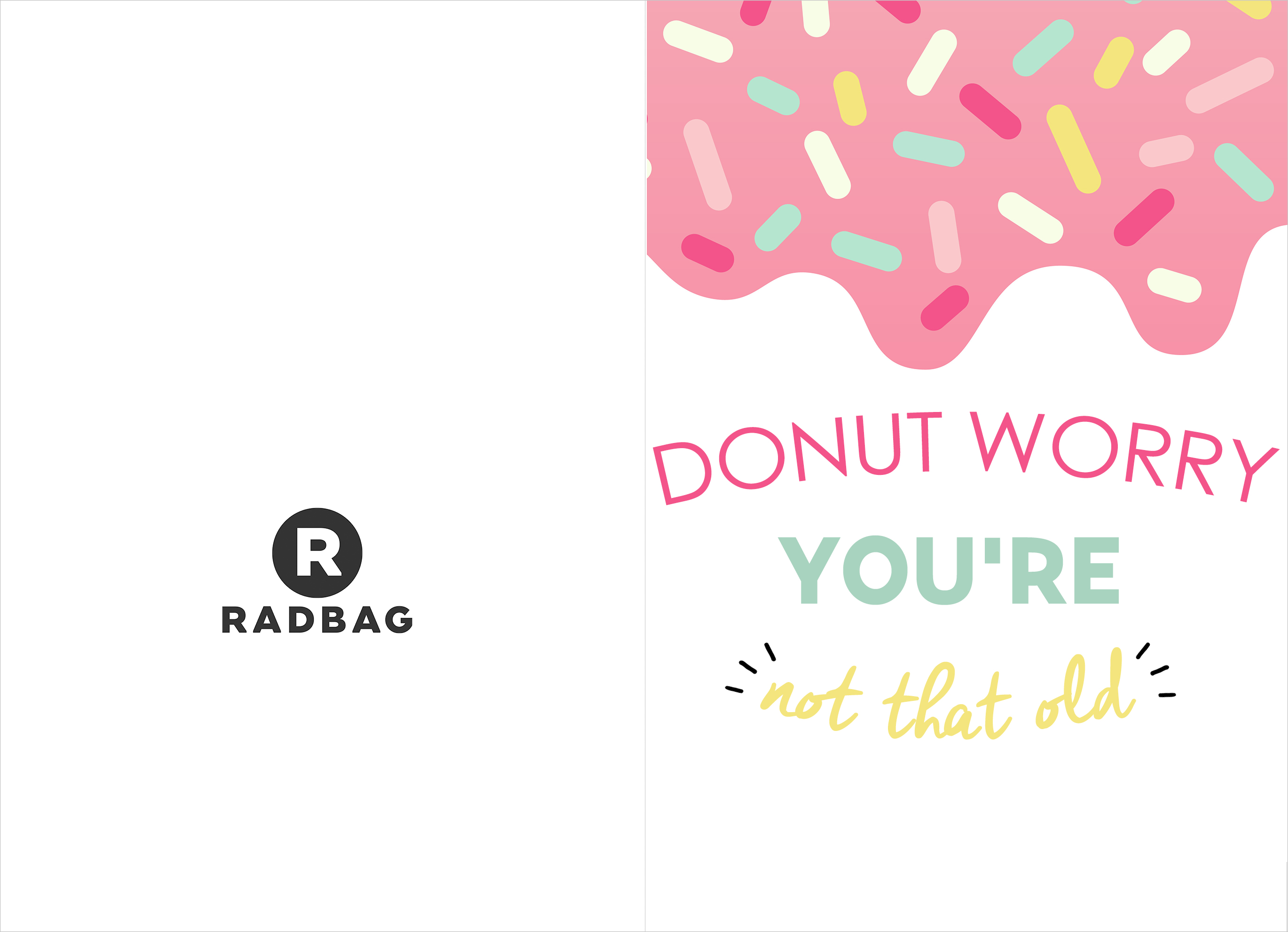 Verjaardagskaart printable - Donut worry, be happy