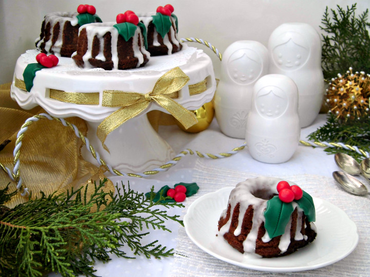 Mini bundt cake Kerst