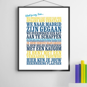 Gepersonaliseerde poster - Weet je nog toen