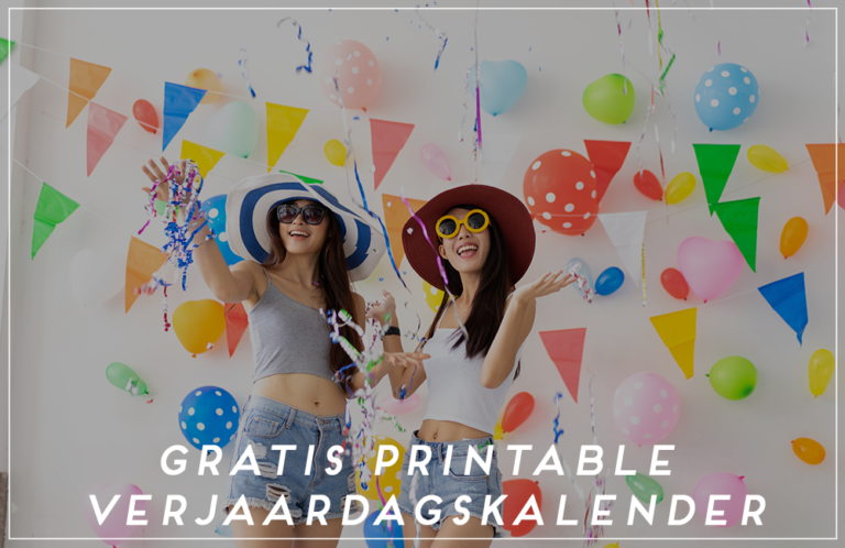 Verjaardags kalender om uit te printen (free printable)