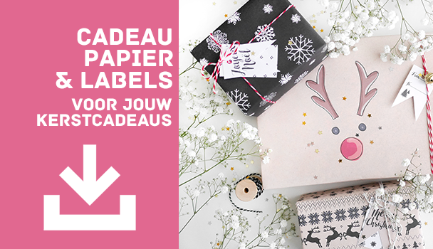 Gratis printable - Cadeauverpakking en cadeaulabels