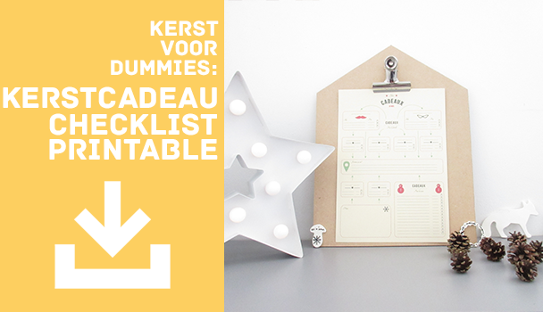 Gratis printable - Cadeau checklist