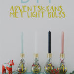 Diy adventskrans met LIght Bulbs