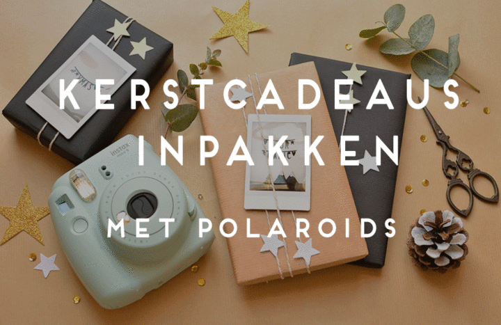 kerstcadeaus inpakken met polaroids