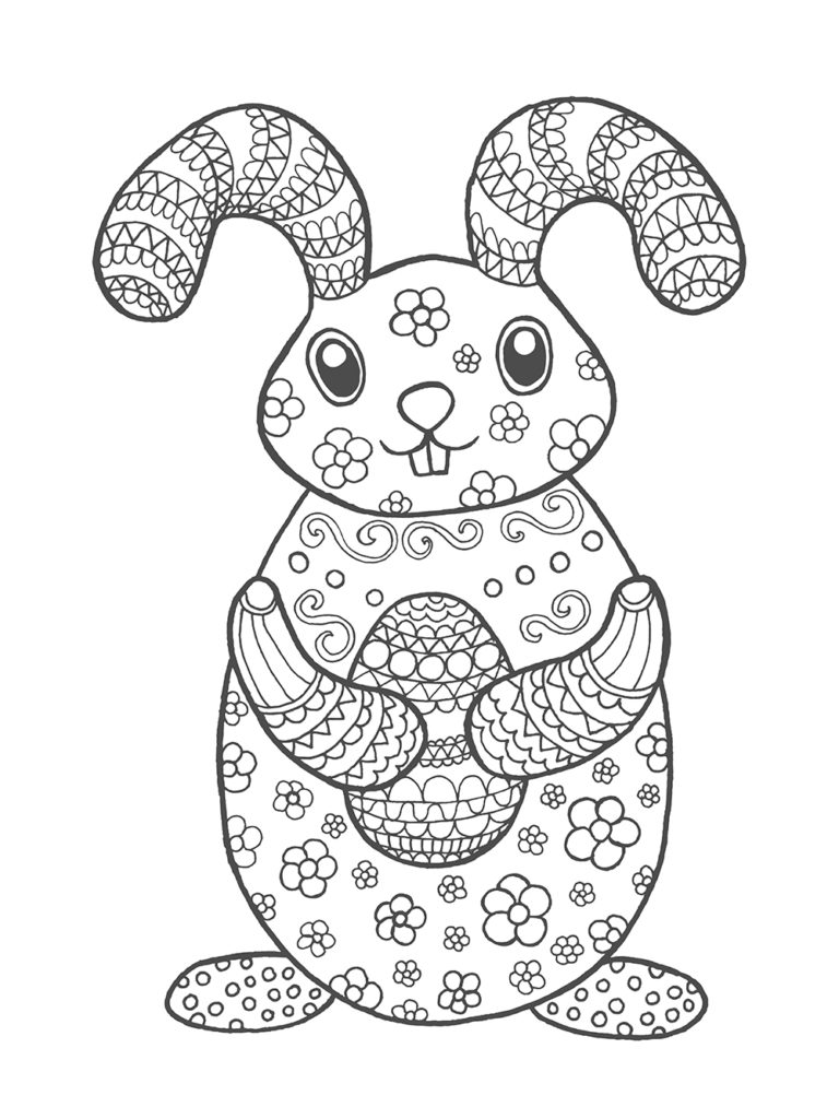 Grand Coloriage De Paques A Imprimer