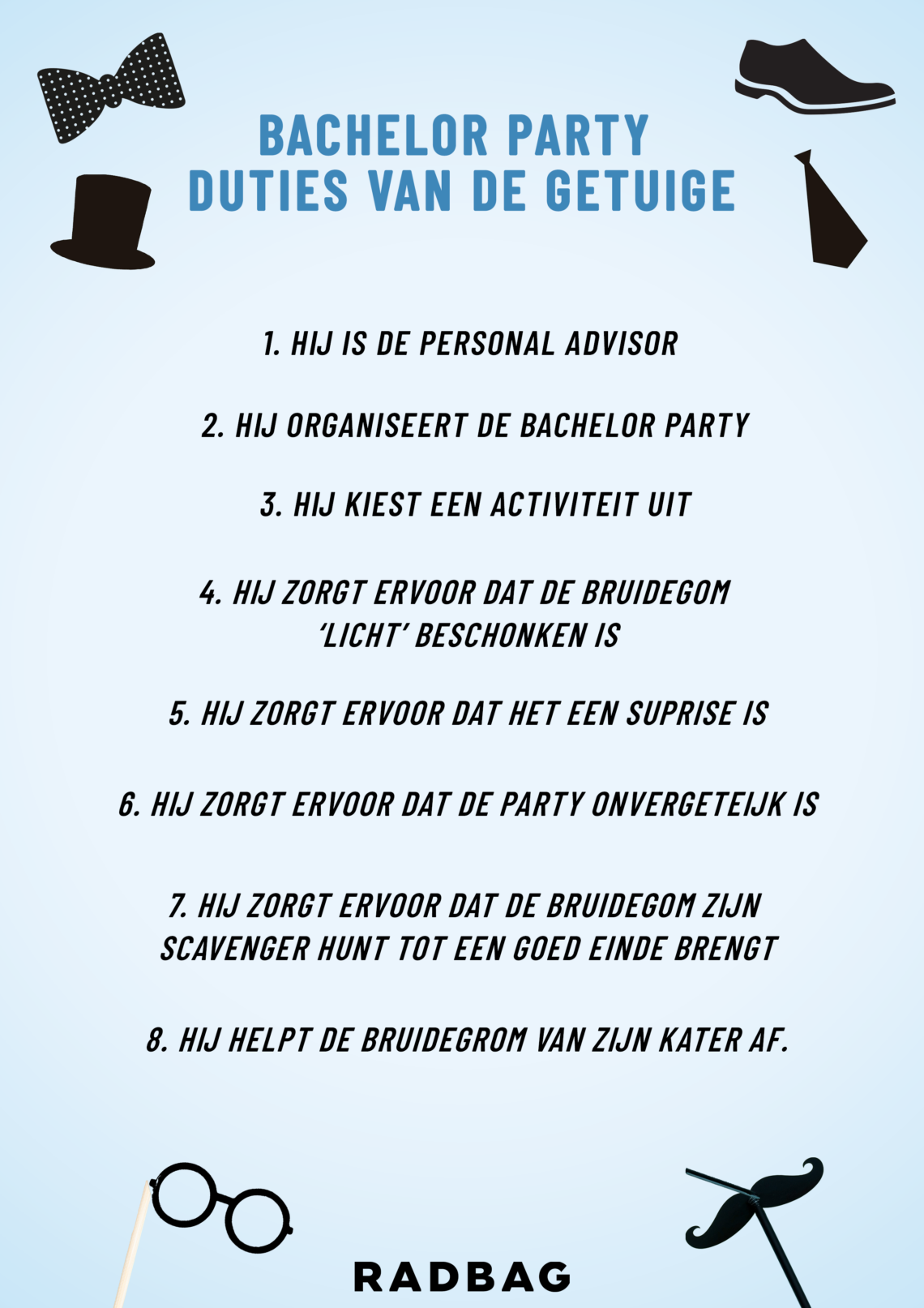 Vrijgezellenfeest voor de mannen met printable opdrachten