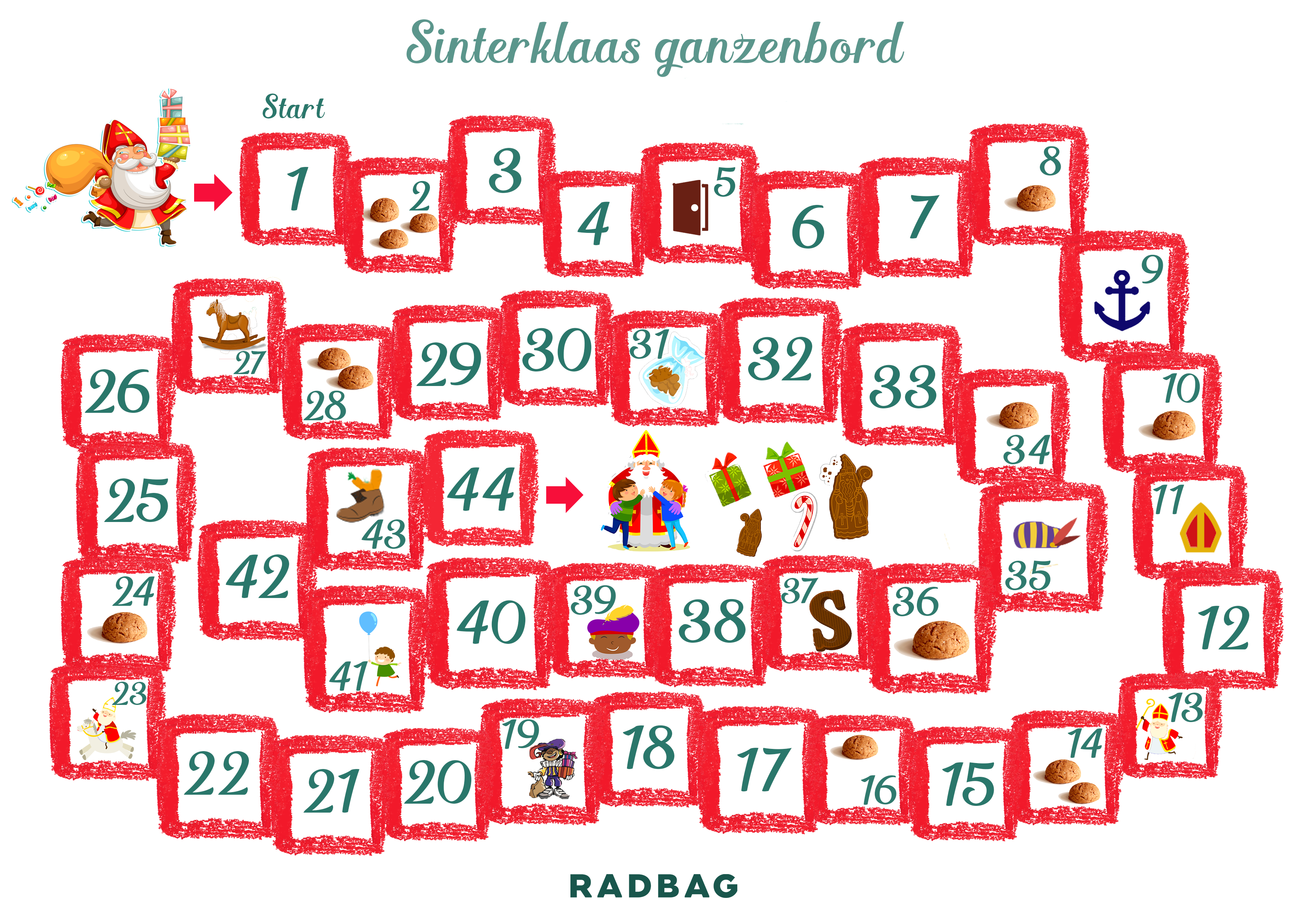 Minimaal gemakkelijk te kwetsen hoofdpijn Het leukste Sinterklaas spel ganzenbord | Gratis printen