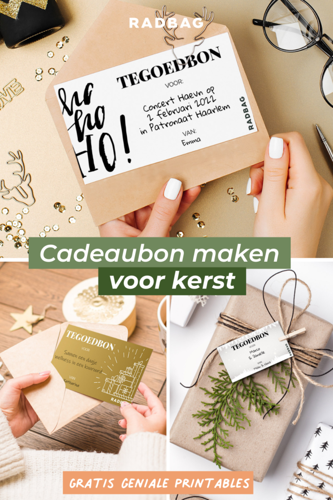 Cadeaubon maken Kerst gratis sjabolen PINTEREST