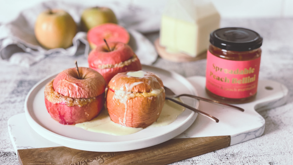 image gebakken appel uit de oven  recept eenvoudige ingrediënten