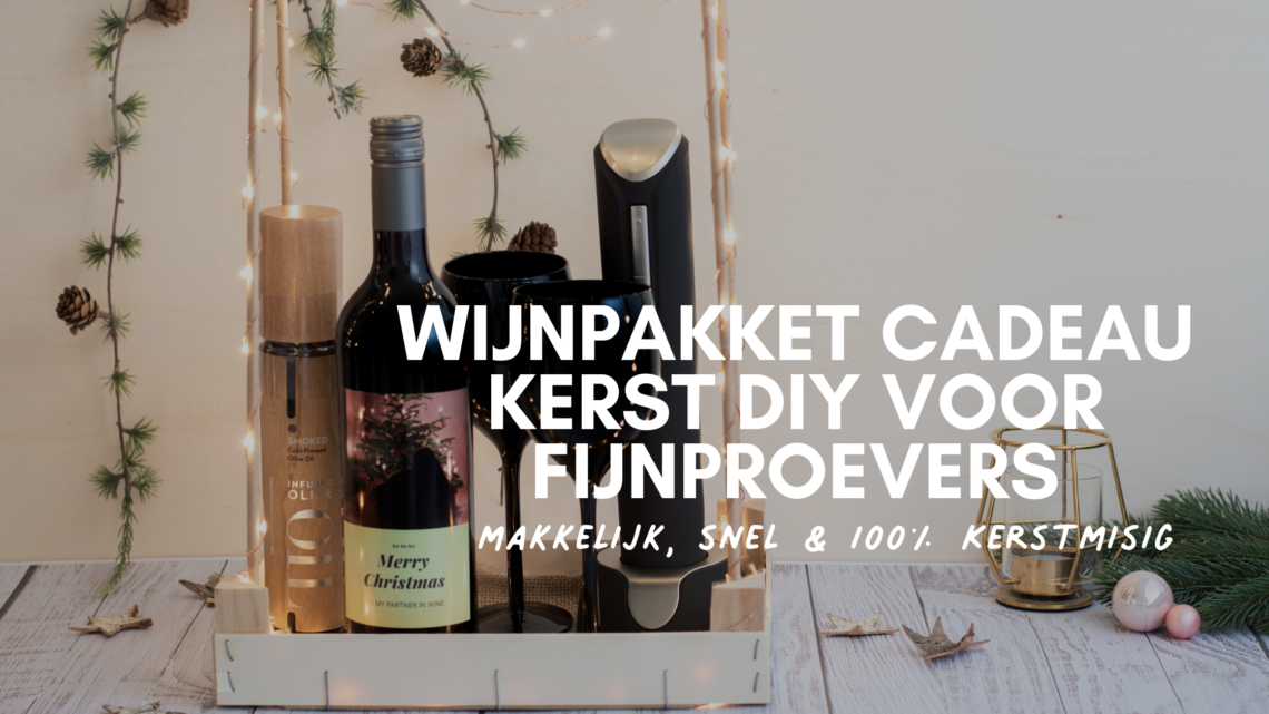 Wijnpakket cadeau DIY kerst