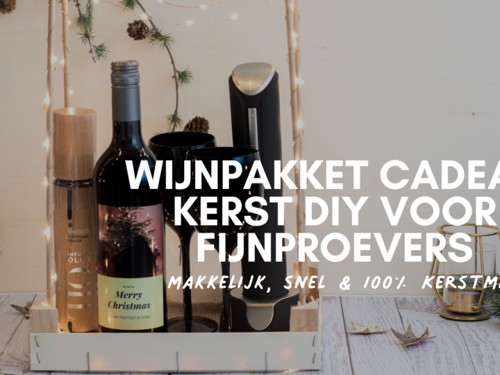 Wijnpakket cadeau DIY kerst