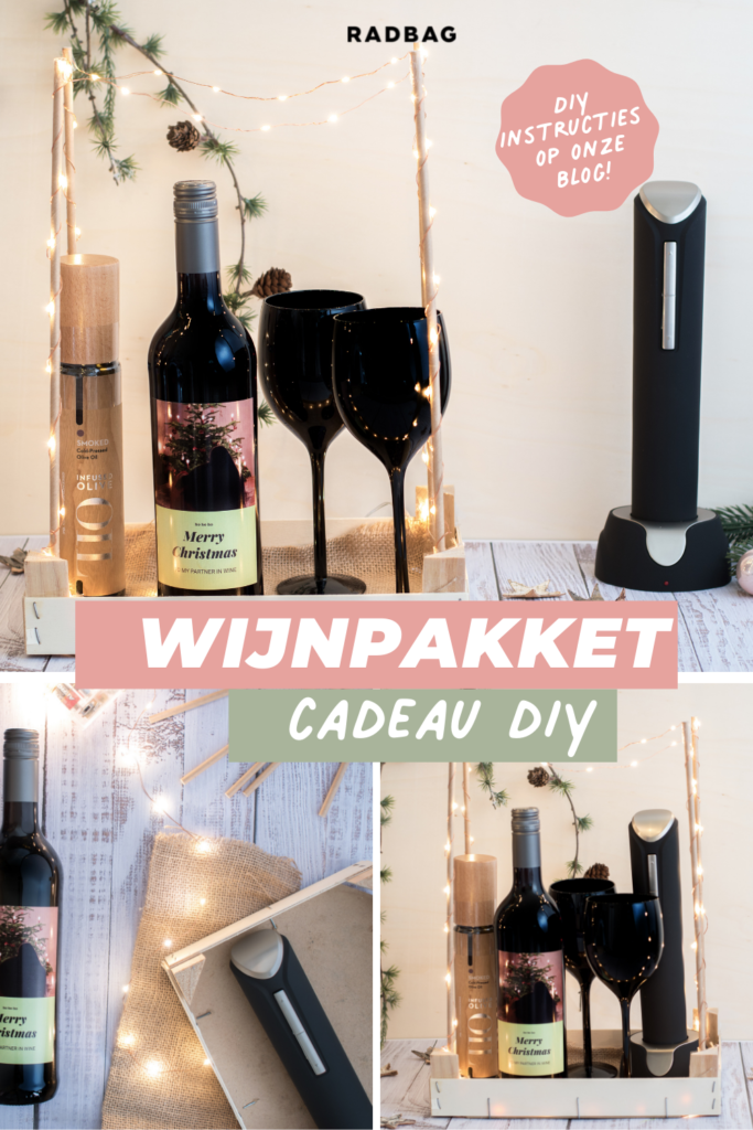 Wijnpakket cadeau DIY kerst Pinterest