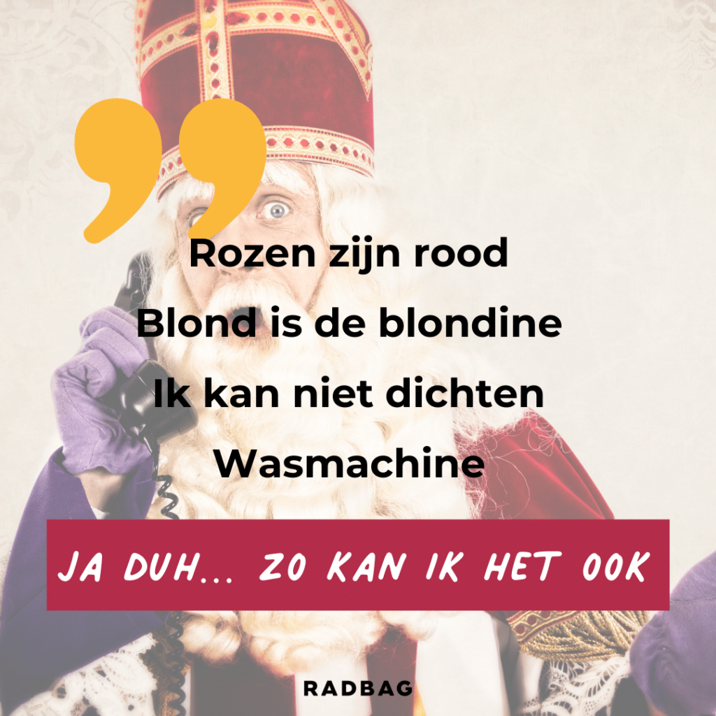 Sinterklaas Gedichten uitspraken en grappen - Rozen zijn rood