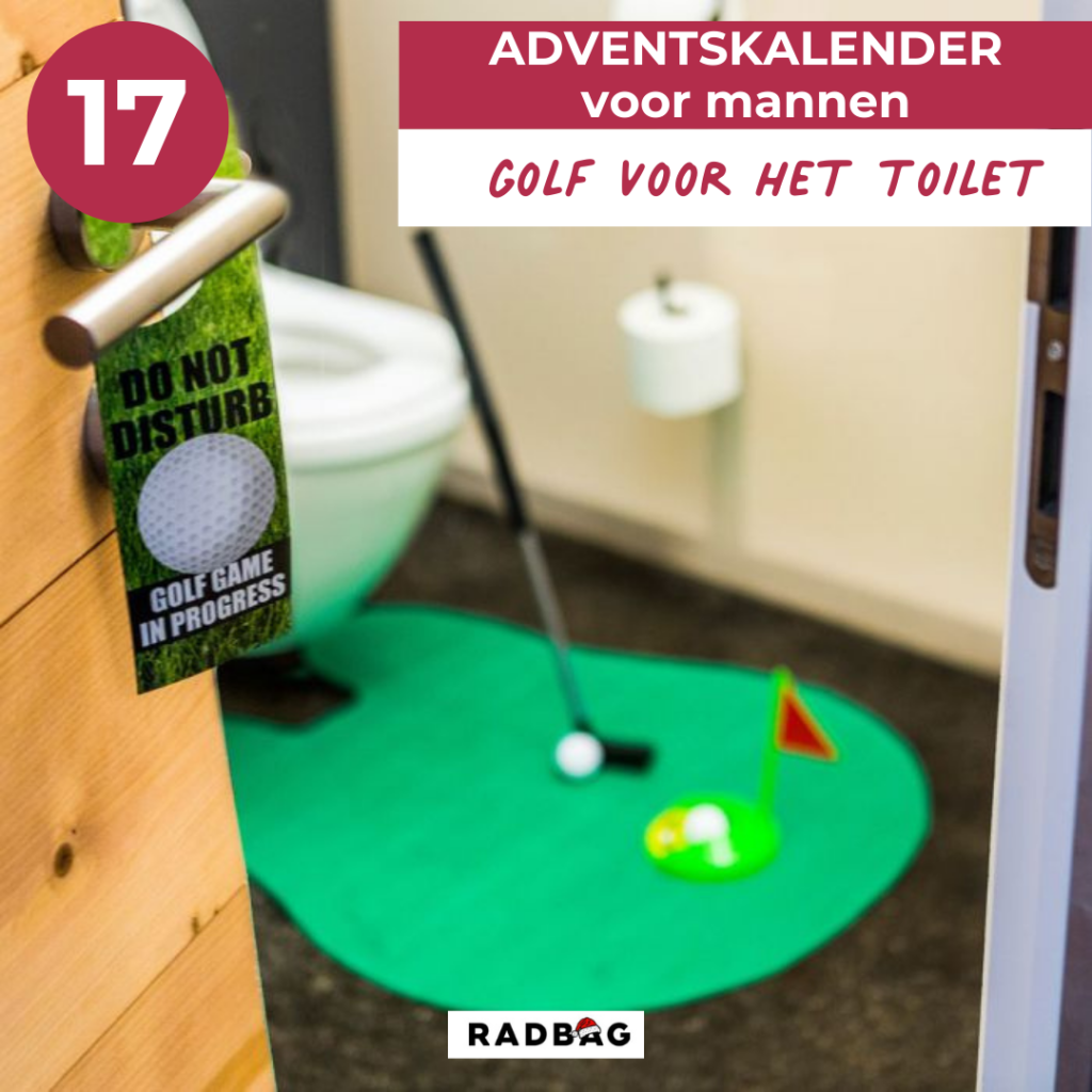 Adventskalender vullen mannen golf op het toilet 17