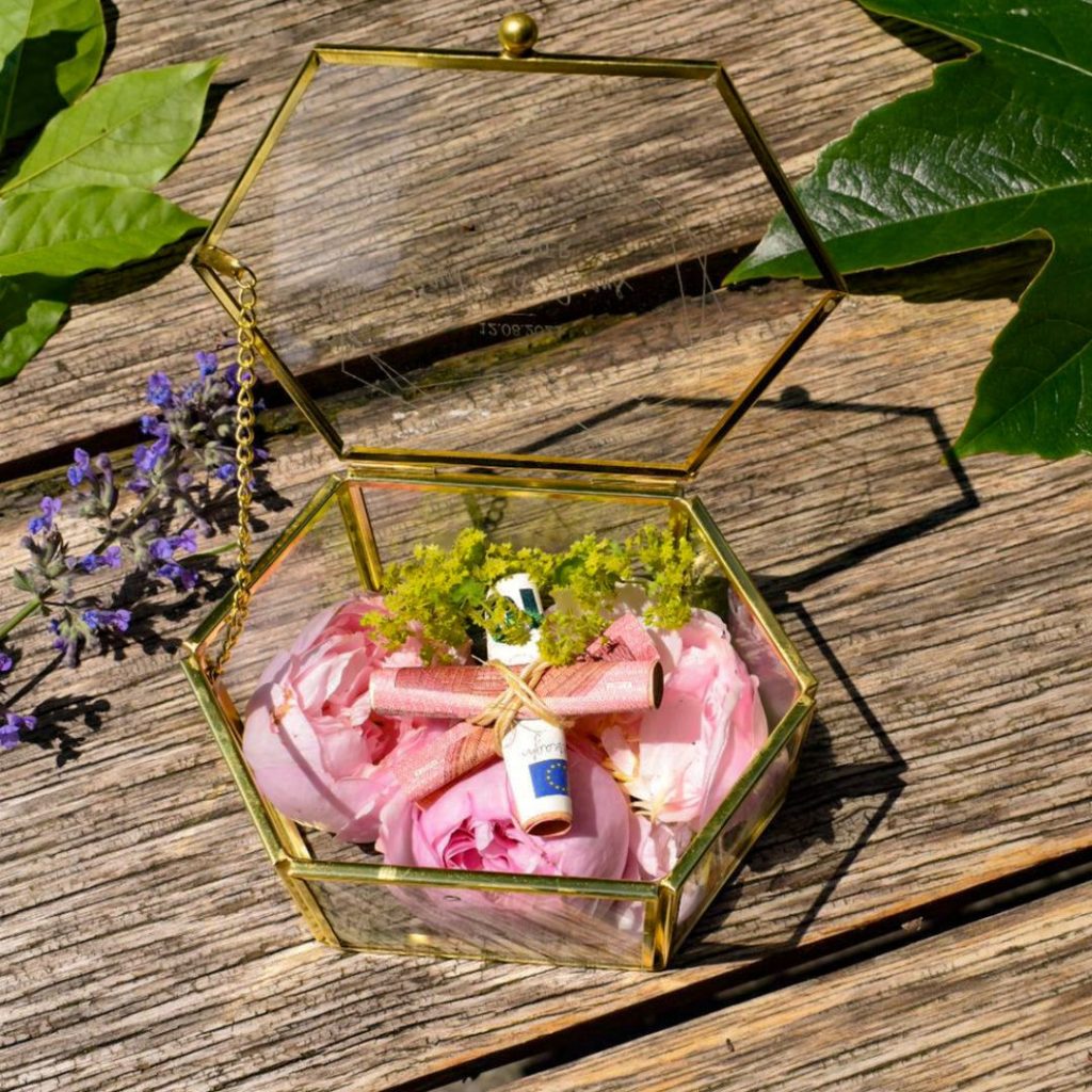Bruiloft cadeau geld DIY - de 3 mooiste zelfmakers Glazen Opbergbox idee