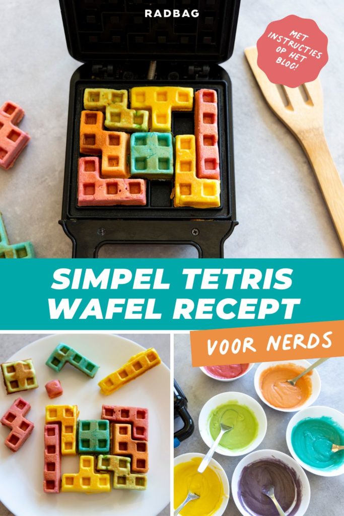Wafel recept maken met Tetris blokjes Pinterest