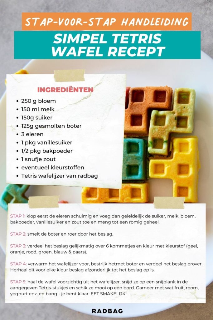 Wafel recept maken met Tetris blokjes Recept Pinterest