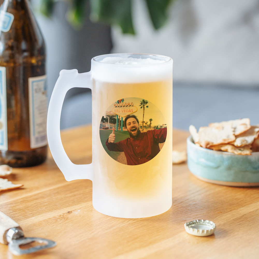 Personaliseerbare bierpul met foto en tekst