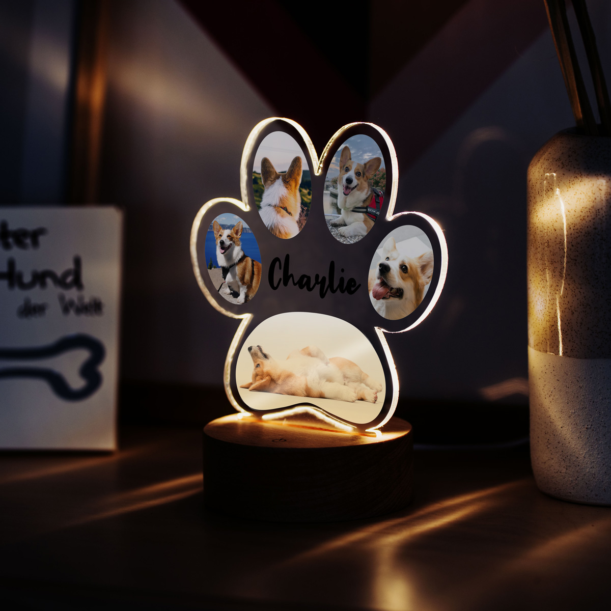 Gepersonaliseerde LED-lamp Pootafdruk