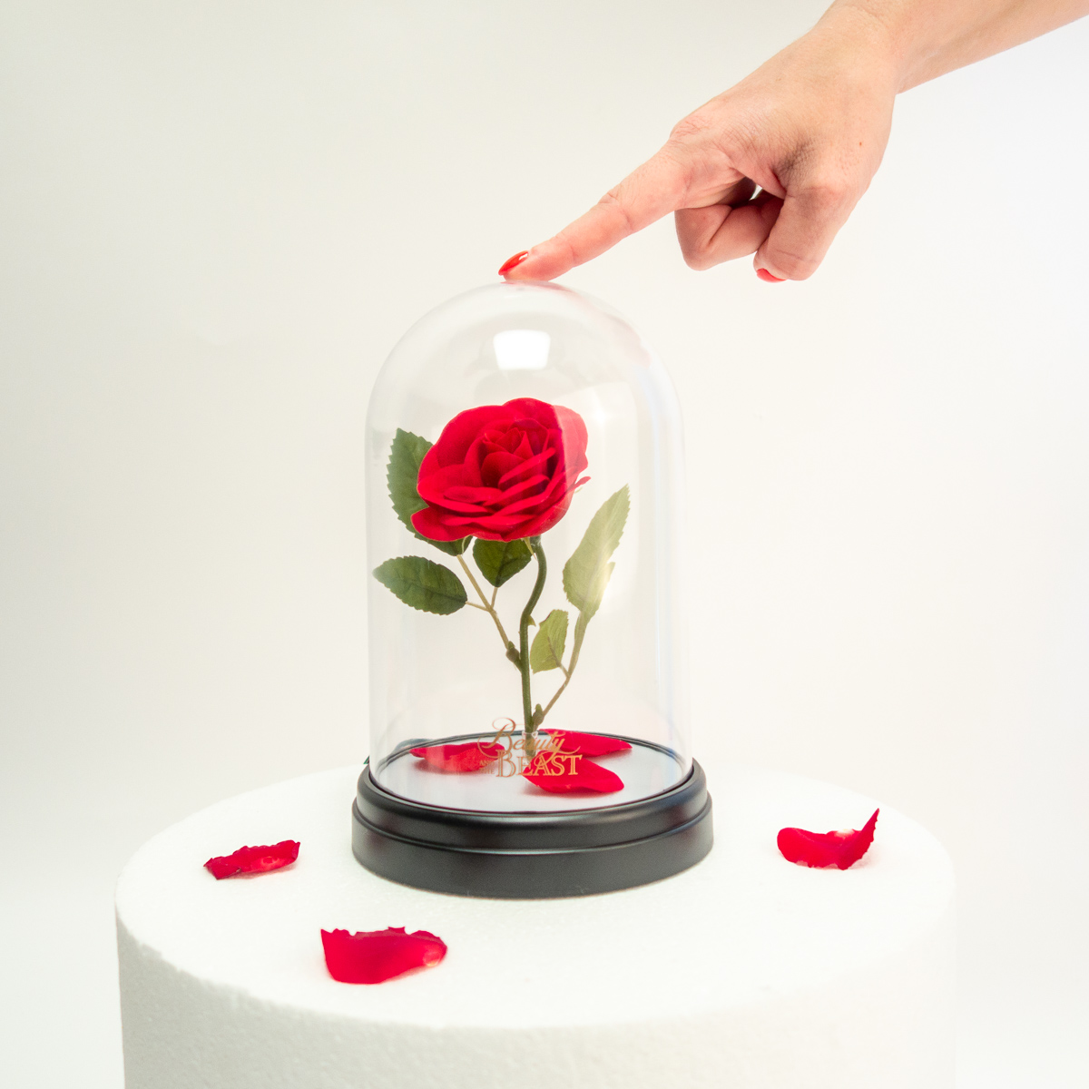 Beauty and The Beast - betoverde roos lamp