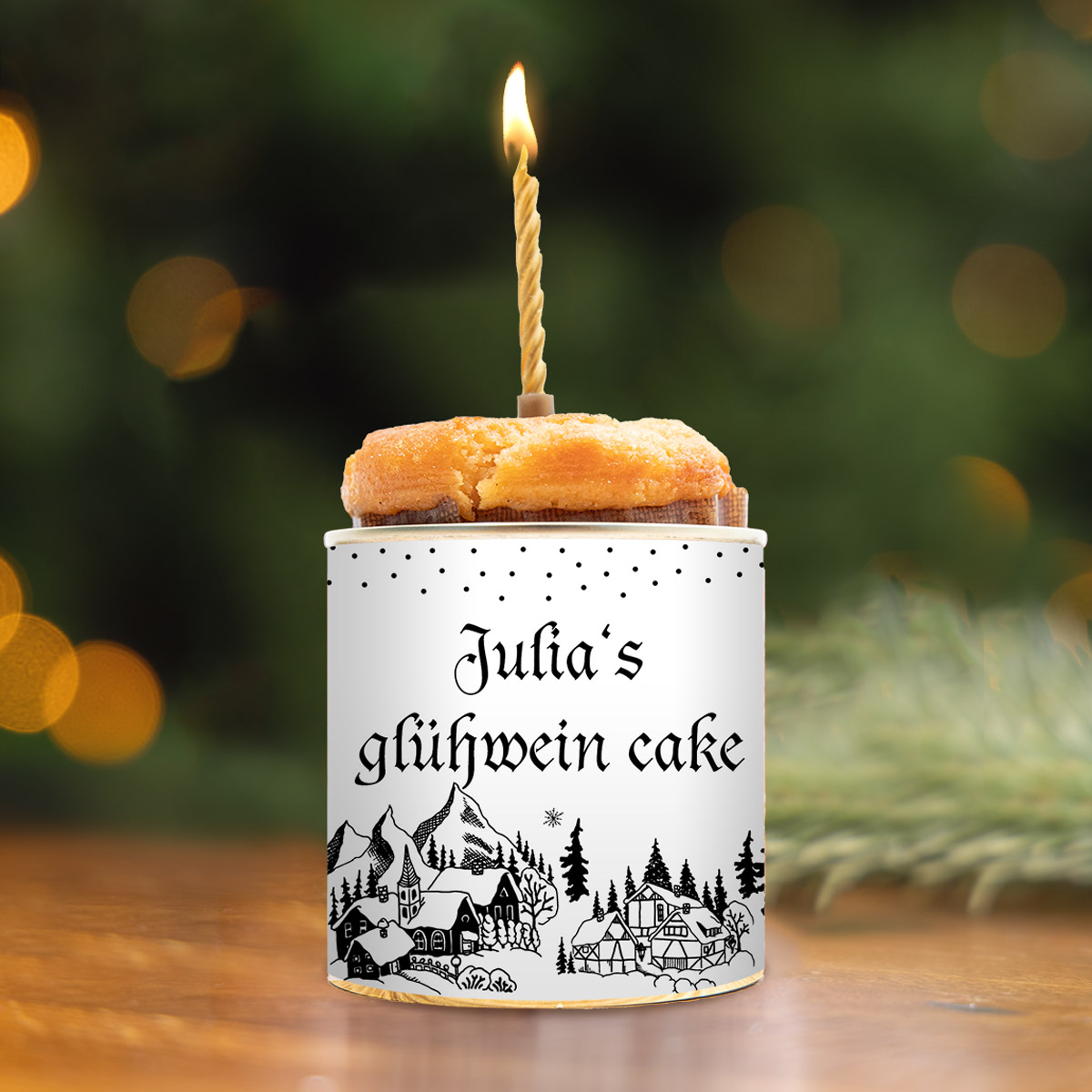 Glühwein CanCake met Tekst