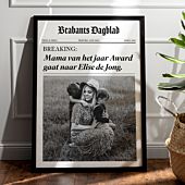 Gepersonaliseerde poster als krant