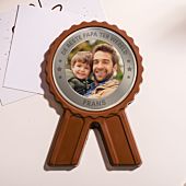 Gepersonaliseerde chocolade medaille als onderscheiding