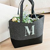 Gepersonaliseerde vilten tas met monogram