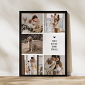 Gepersonaliseerde poster met 5 foto’s en tekst