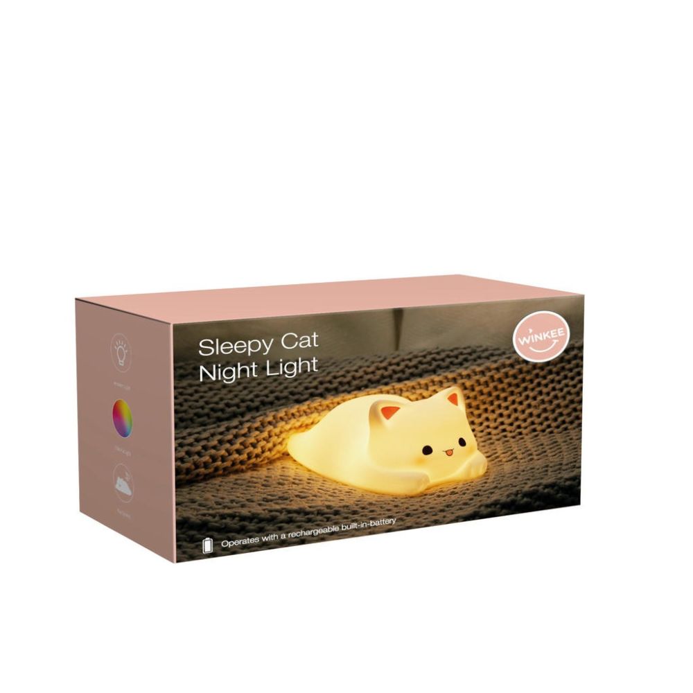Slapende kat nachtlampje