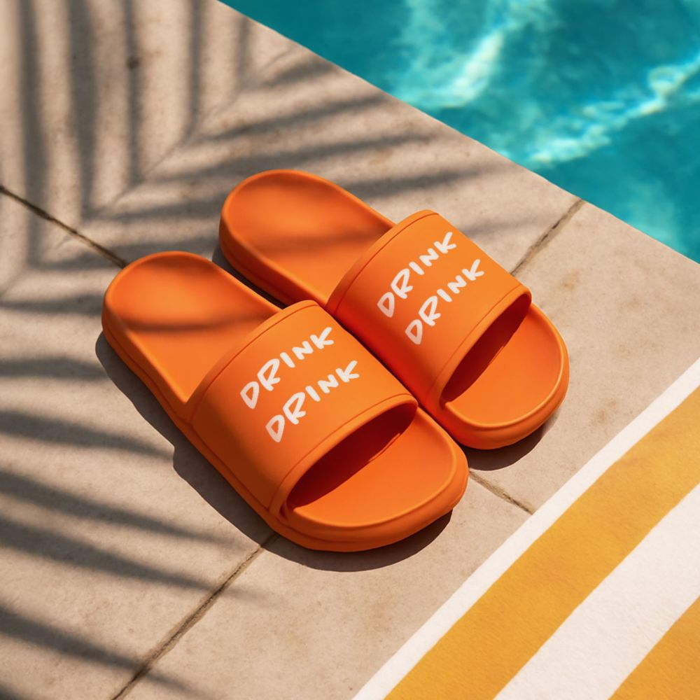 Gepersonaliseerde badslippers met twee regels