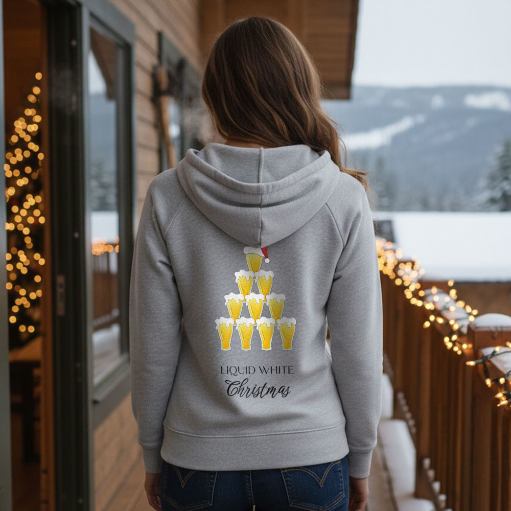 Gepersonaliseerde bier kerst hoodie