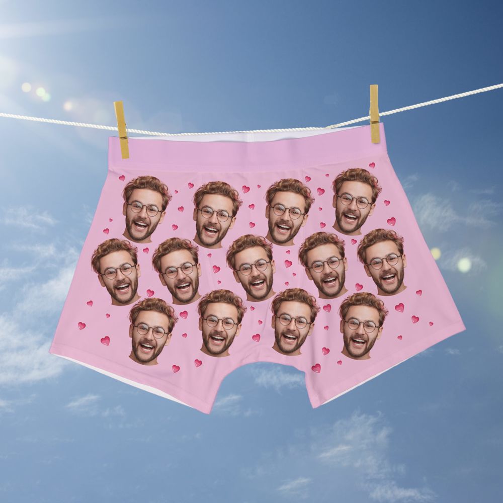 Boxershort met Gezicht en Achtergronden