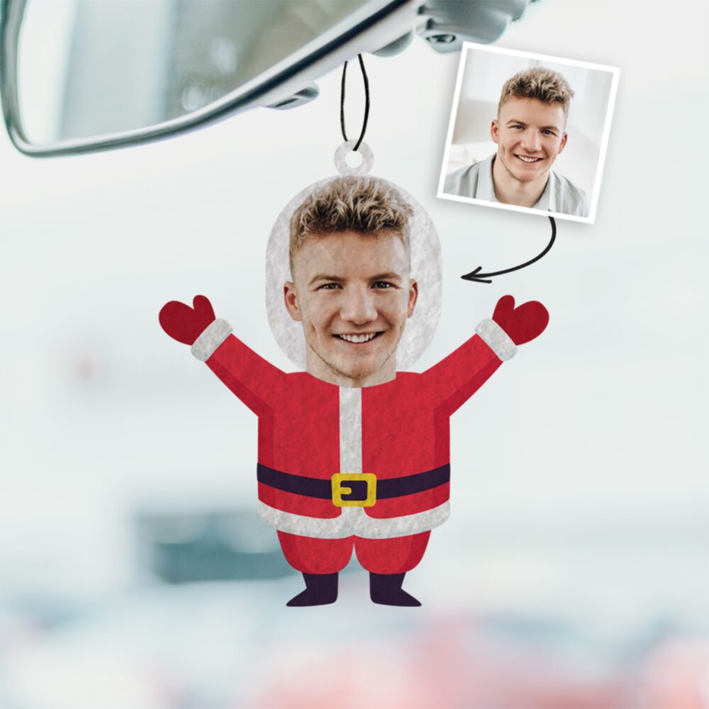 Gepersonaliseerde Kerstman met Gezicht Set van 2