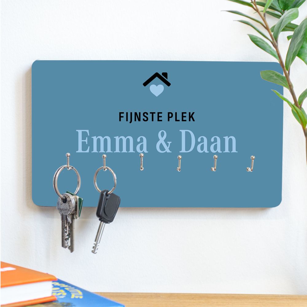 Gepersonaliseerd sleutelbord met tekst en symbool