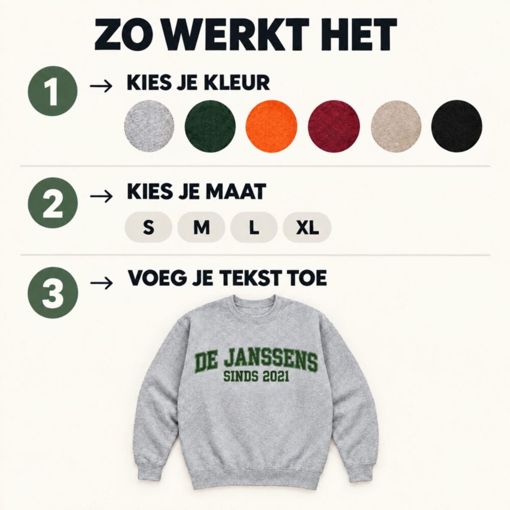 Gepersonaliseerde trui college style