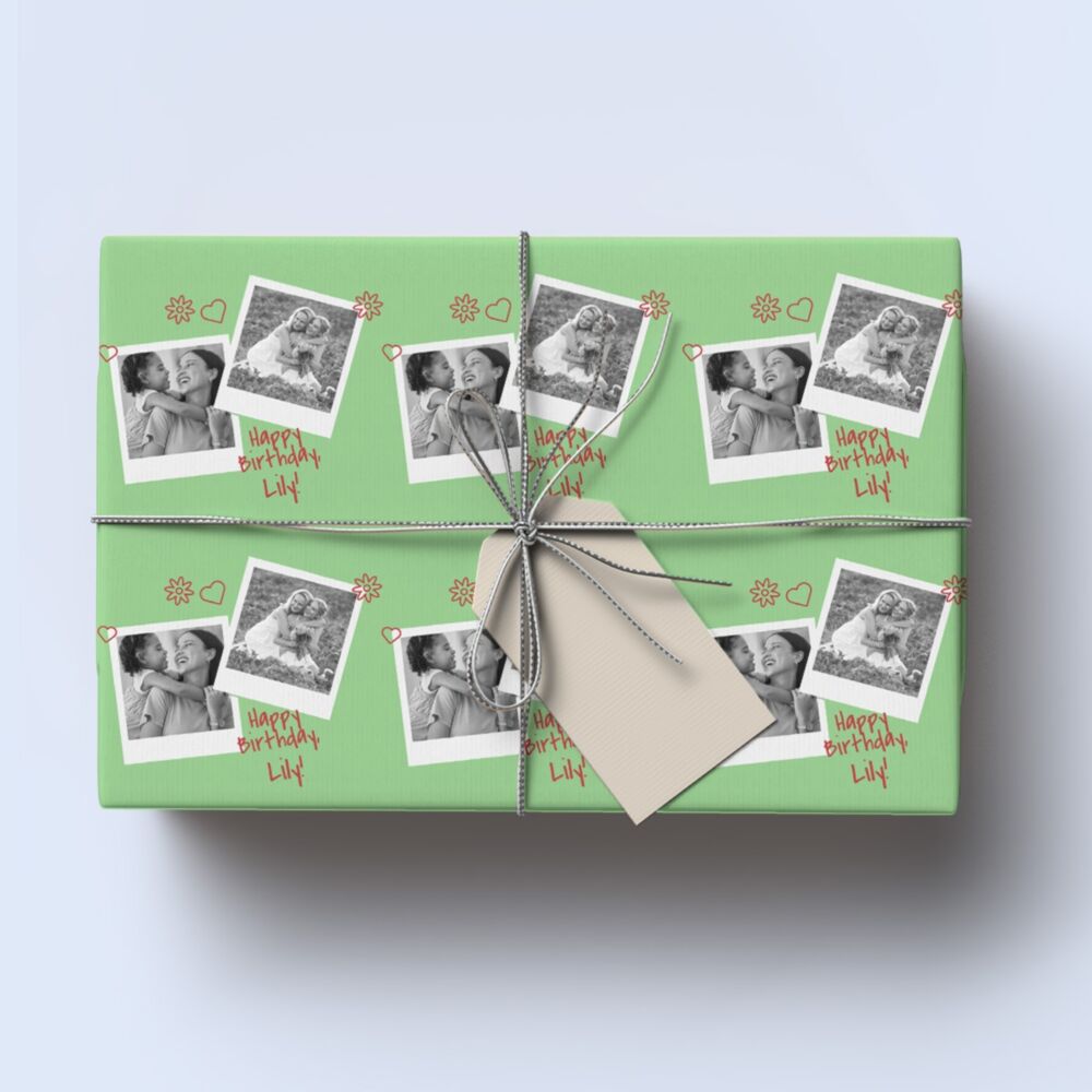 Inpakpapier met foto personaliseren