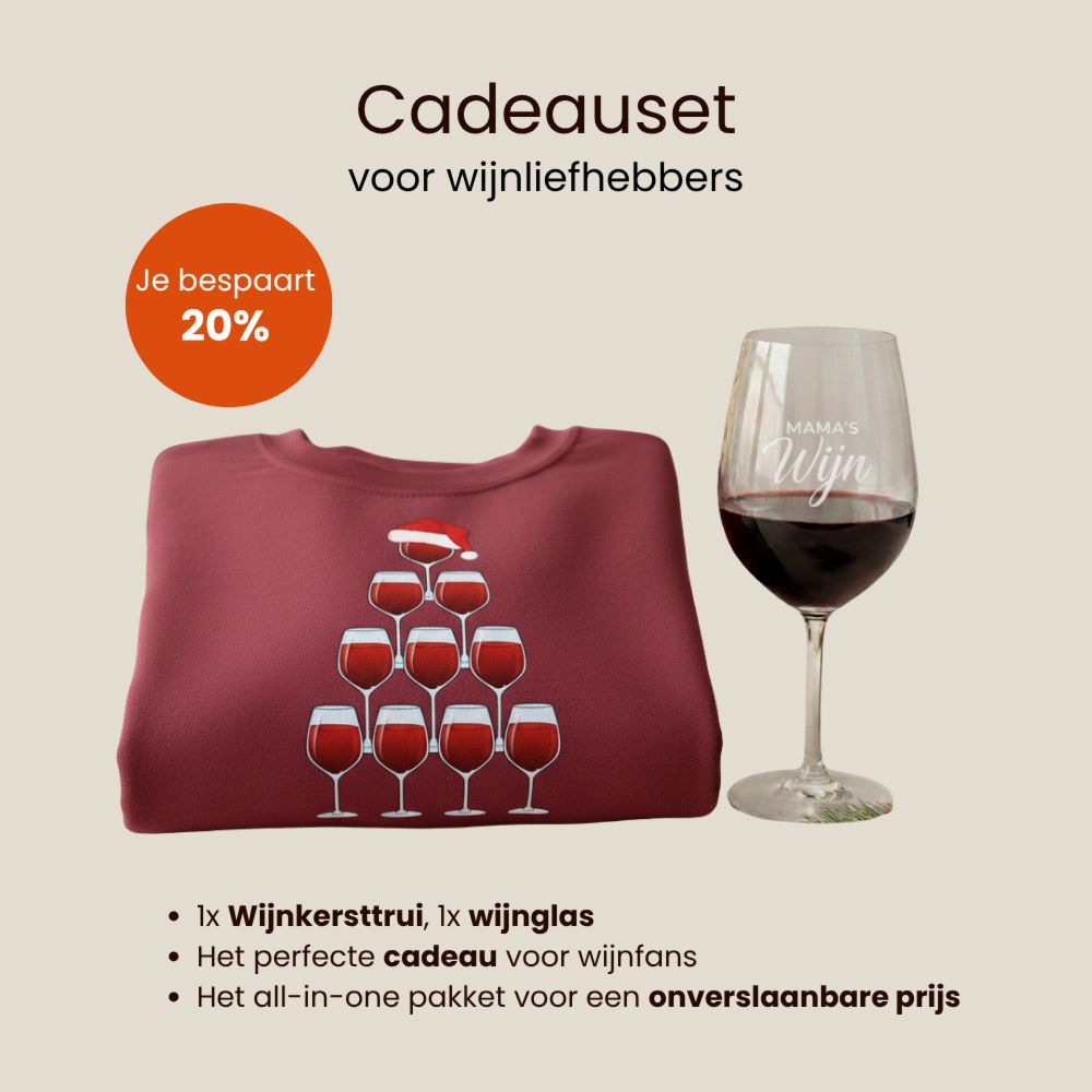 Wijn cadeau set voor Kerstmis