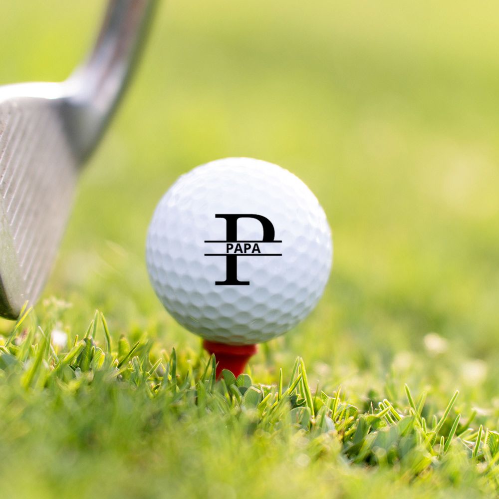 Gepersonaliseerde golfballen set van 3 met monogram