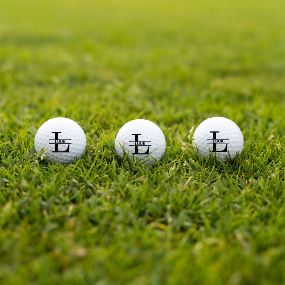 Gepersonaliseerde golfballen set van 3 met monogram
