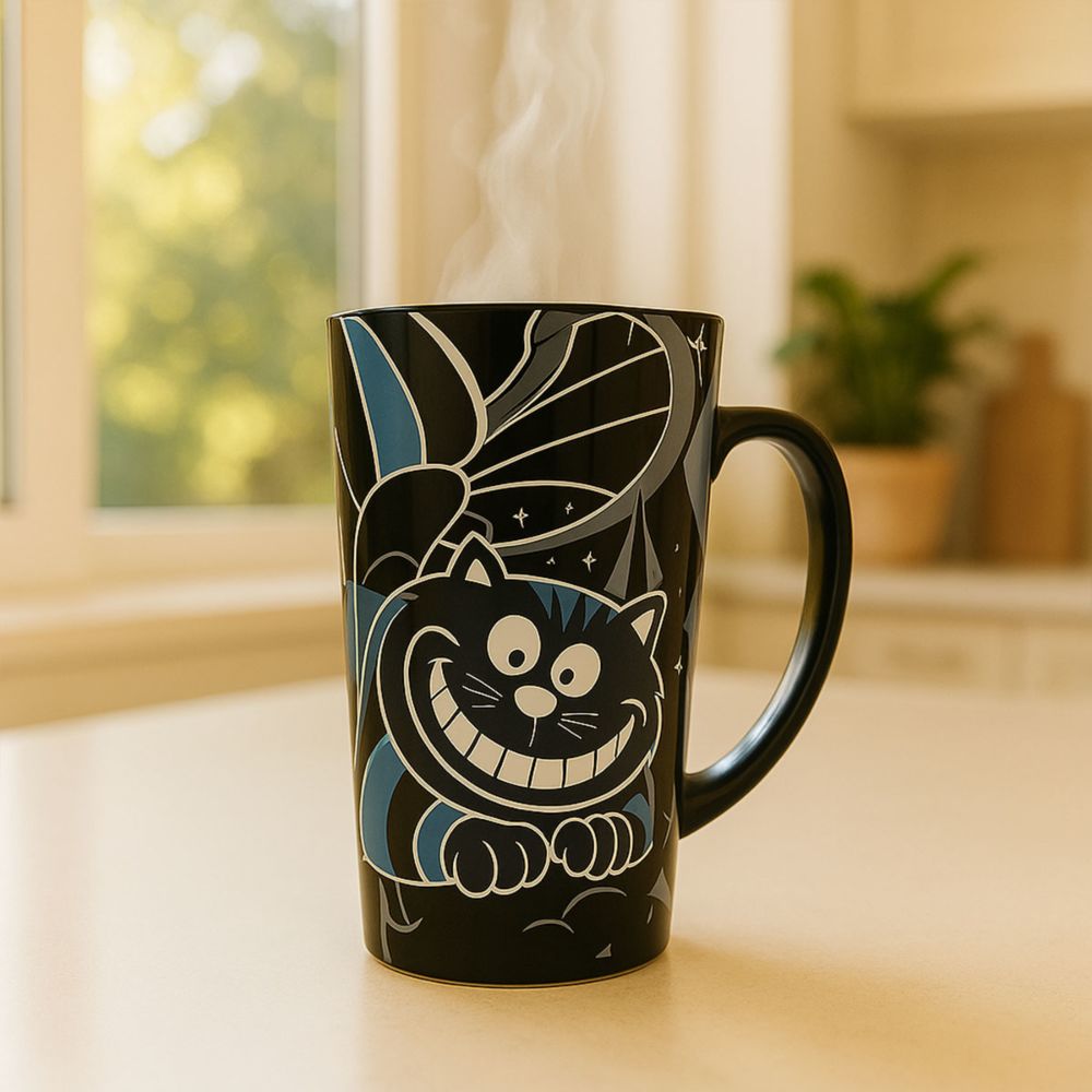 Warmtegevoelige mok met Cheshire Cat