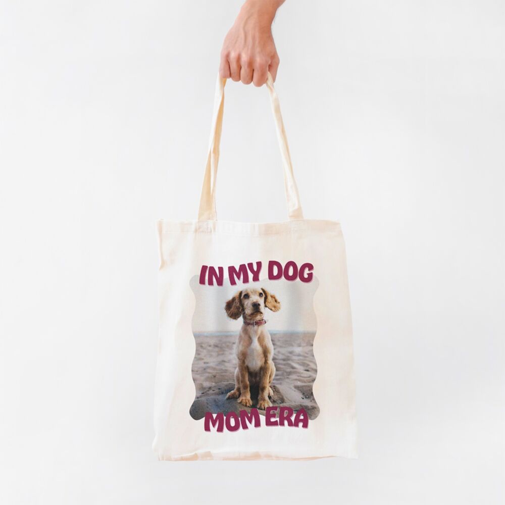Gepersonaliseerde tote bag met foto en tekst