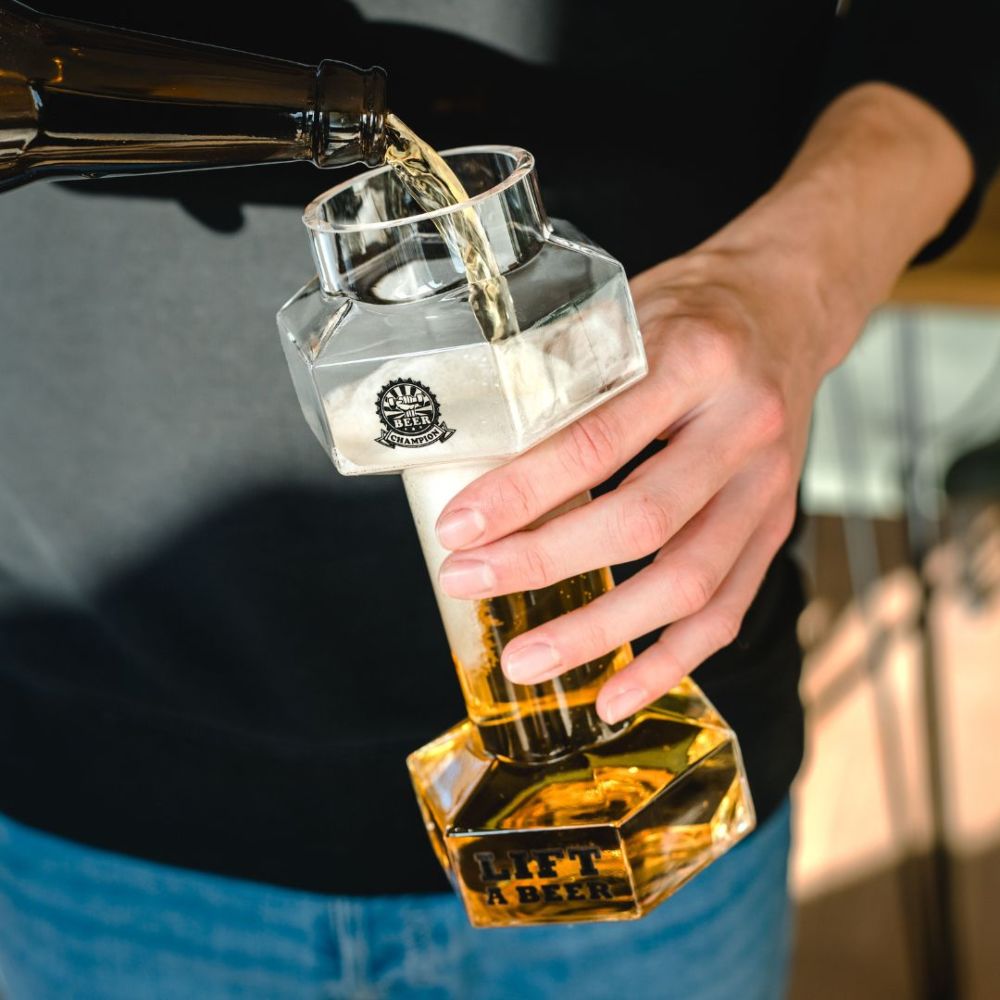 Dumbbell bierglas