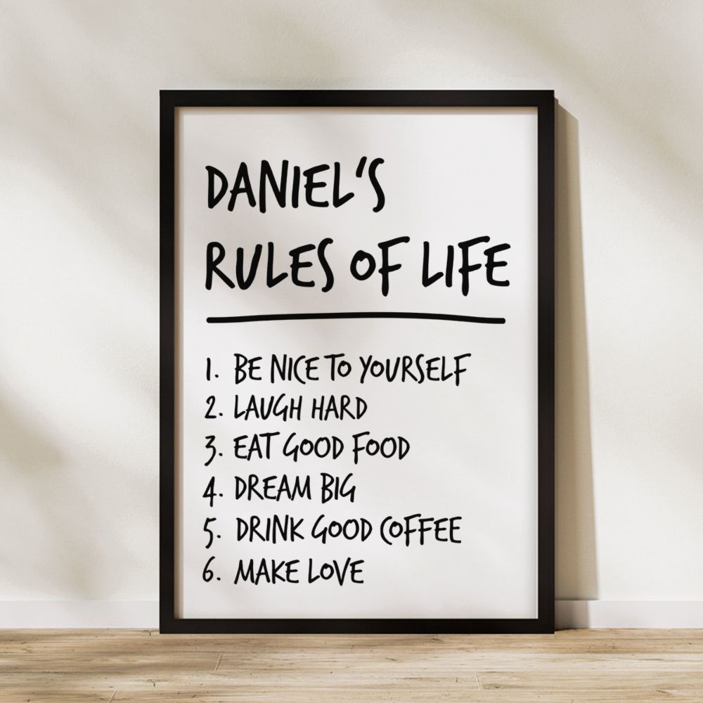 Gepersonaliseerde poster met regels