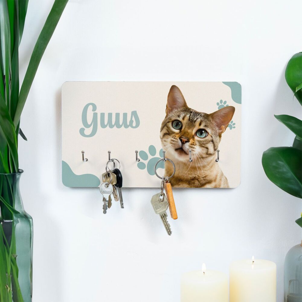 Gepersonaliseerd sleutelbord met huisdier