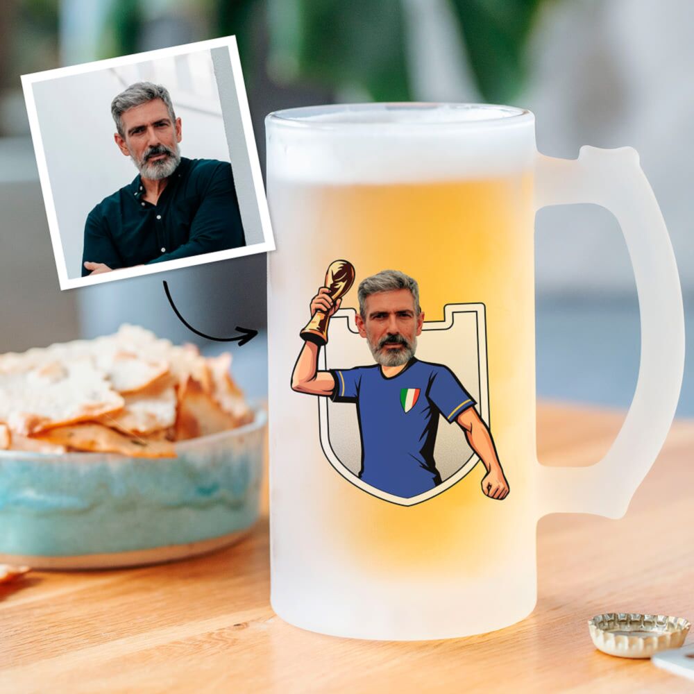 Personalisierbarer WM-Bierkrug mit Foto