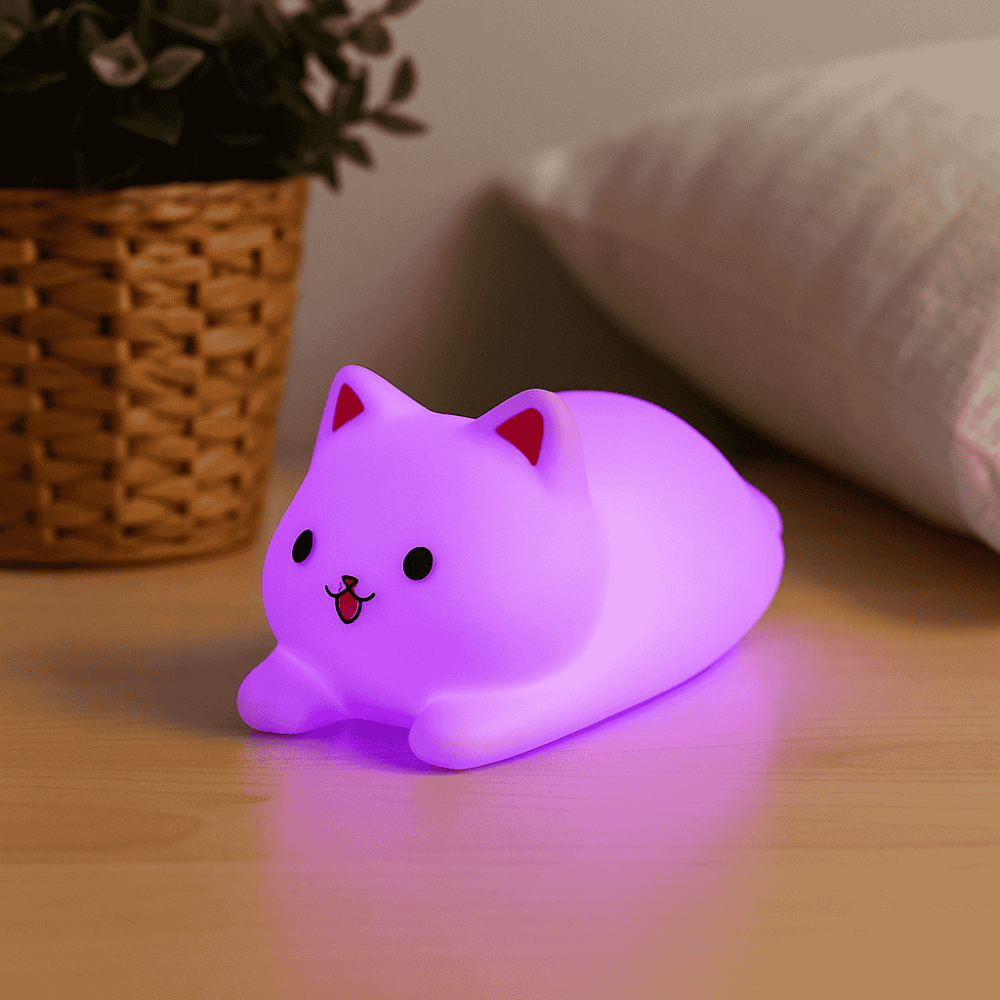 Slapende kat nachtlampje