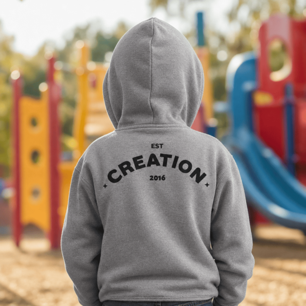 Gepersonaliseerde kinderhoodie met jaartal naar keuze – Creation