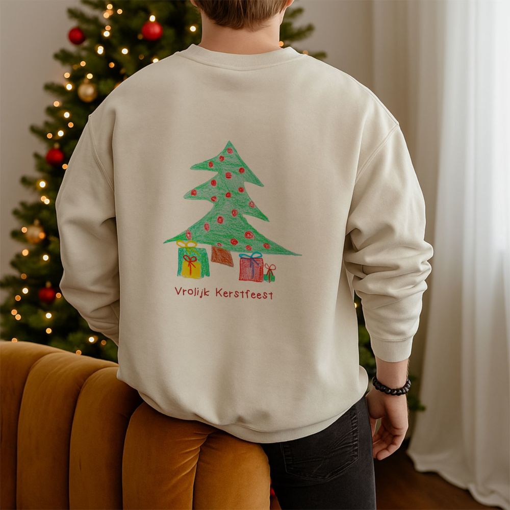 Personalisierbarer Pullover mit deiner Zeichnung vorne und hinten Personalisierbarer Pullover mit deiner Zeichnung vorne und hinten