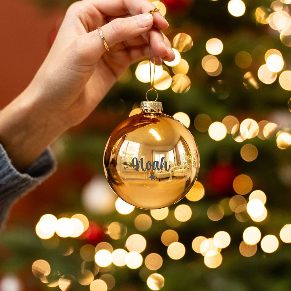 Gepersonaliseerde Kerstbal met Tekst